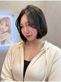 黒髪カタログ/オリーブグレー/ココアベージュ/小顔に見せるヘア