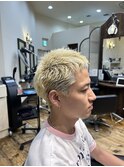 スパイキーショート/ブロンド/似合わせカット/メンズカット