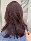 ブリーチなしチェリーレッド春カラーピンクラベンダーレイヤー