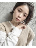 【山下】黒髪 大人ボブ ショートパーマ イルミナカラー ショート