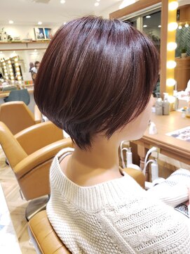 ロンドプロフィール 浦和(Lond profil) 浦和ショートヘアショートカット韓国白髪ぼかし白髪染めボブ