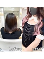 ヴォーグ(VOGUE) シールエクステでインナーカラー☆