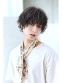 内巻き外ハネスパイラル【MIXウルフ】ミディアムウルフ