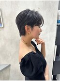 髪質改善★黒髪大人ショート×前髪カット/顔周り[池袋]