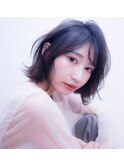 イメチェンヘアスタ イ 外ハネ+ボブウルフスタイル前髪パーマ