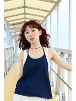 スリーアン(THREE ann.)&nbsp;スパイラルパーマ/オレンジカラー