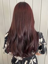 アンド アノン(and anon)&nbsp;ピンクブラウン　ゆる巻きロング　ブリーチなしカラー　美髪