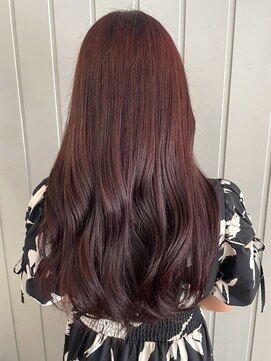 アンド アノン(and anon) ピンクブラウン ロング ブリーチなしカラー 美髪 大人ガーリー