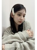 【リョケ】大人ベージュに産毛風顔まわりカット