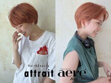 ☆マッシュショート/ハンサムショート☆オレンジベースのハイトーンカラーショート/マッシュショート/