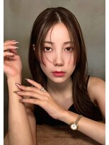 メゾンドムニ 恵比寿(Maison de MUNi)&nbsp;セミディレイヤーカットシアーカラーオリーブベージュ20代30代