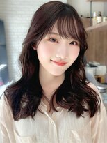 20代30代40代ふんわりカール艶感ストレートブルーブラック