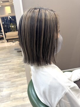 ルシードスタイルサワ(LUCIDO STYLE sawa) 20代30代大人可愛い小顔ボブ前下がりショートハイライト