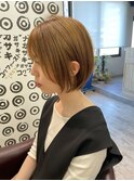 大人可愛い20代30代40代黒髪前下がりショートボブ丸みショート◎