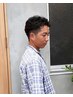 【中村指名メンズ限定】カット＋ケアパーマ＋眉カット　￥11550-
