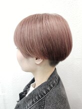 ミルク 希望ヶ丘(milk) ハイトーンピンクベージュ/刈上げマッシュ
