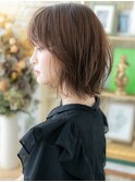 シースルーバング伸ばしかけレイヤーロブA1川口20代30代40代