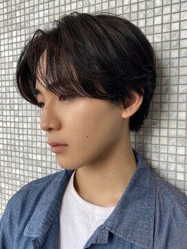 フィフス 天神大名(fifth) 天神大名ニュアンスパーマメンズカットセンターパートウルフ30代