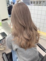 サンクマーケット 渋谷(cinq MARKET)&nbsp;渋谷ブリーチダブルカラーハイトーンミルクティーベージュ韓国