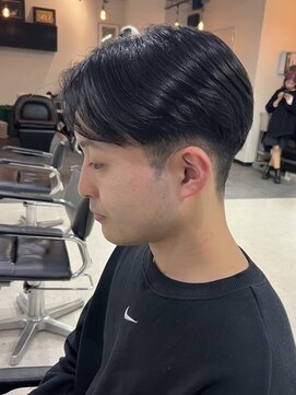 グッドタイムエフティフィフス 横浜西口(GoodTimes ft.fifth) 横浜ニュアンスパーマセンターパート緩めフェザーパーマ40代◆