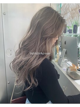 シェリ ヘアデザイン(CHERIE hair design) ハイライト＋グレージュカット［福岡/天神/大名/美容室］