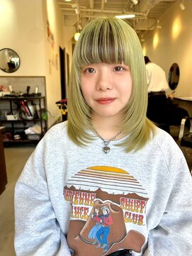 ラック 津田沼(LUCK) ミントカラーダブルカラーインナーカラーケアブリーチ