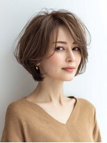 Heart's美人設計と白髪ぼかし専門店 青山表参道店 脱白髪染め/ショートヘア【ハーツ】&nbsp;白髪ぼかし脱白髪染め似合わせショートボブ40代50代60代