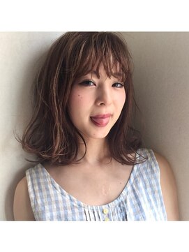 チロ(chillo) 【chillo】鎖骨ロブ◇ハイライトカラー