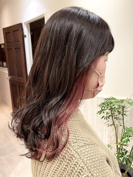 ネオリーブソラ 相模大野店(Neolive sola) インナーカラー/コーラルピンク 20代30代40代