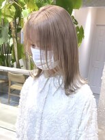 サンク 原宿 表参道(cinq)&nbsp;ミルクティーベージュダブルカラーインナーカラーケアブリーチ