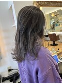 グレージュ×バレイヤージュ