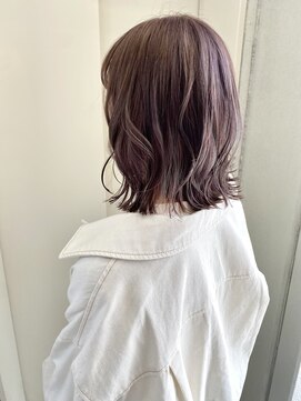 ヘアーデザイン シュシュ(hair design Chou Chou by Yone) ラベンダーシルバーベージュ&ボブ♪ ブリーチ/ハイライト