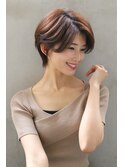 耳かけショートボブ_イメチェン前髪レイヤーカット_星3