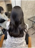 マットグレージュ/艶髪/イメチェン/前髪カット/堀江