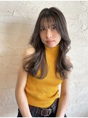 オンブレグレージュオリーブベージュくびれミディ大人美人