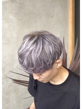 エッジ(EDGE) 大分メンズハイトーンブリーチホワイトカラー刈り上げマッシュ