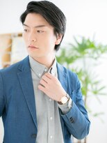 ネル 仙台(Nelu)&nbsp;仙台/髪質改善/チャコールグレー♪ビジカジ七三スタイルd