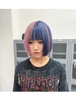 ブレス(bless)&nbsp;ツートーン/ボブ/ピンク×ブルー