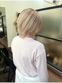 ホワイトベージュ_ショートウルフ