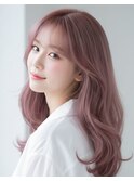 髪質改善カラー　クリーミーピンクベージュ