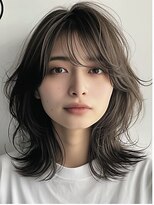 レア 新越谷(LEA)&nbsp;こなれミディ イメチェン ウェーブパーマアッシュカラー