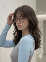 ノラ シブヤ(NORA)&nbsp;小顔ミディアムパーマミディアムデジタルパーマボブパーマ前髪