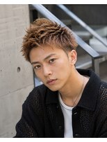 MEN's Baguz MEN'Sカット/ MEN'Sパーマ/ MEN'Sカラー ハイトーン束感ツイストスパイラルメンズショート20代30代
