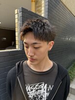 メルシー ドゥ メンズ(merci deux)&nbsp;メンズ短髪スパイキーショートツーブロック爽やかアップバング