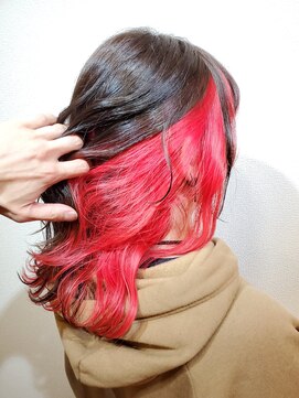 ウノプリール 京橋店(uno pulir) 【秋野弘幸】インナーレッド  セミロング