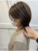 脱白髪染め&レイヤースタイル