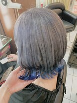 プログレスプラス&nbsp;裾カラーブルー×ハイトーングレー エギョモリ グラデーション