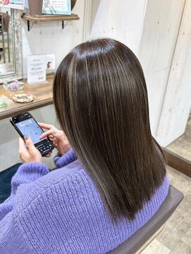 リッカヘアー(Ricca hair) 小顔大人可愛いハイライトxアッシュベージュ20代30代