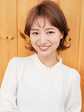 ブゾン(buZon) 【buZon ブゾン】小顔前髪外ハネボブ大人可愛いショコラアッシュ