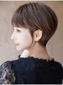 ショートカット×ひし形ショートボブ×前髪あり20代30代40代 s03